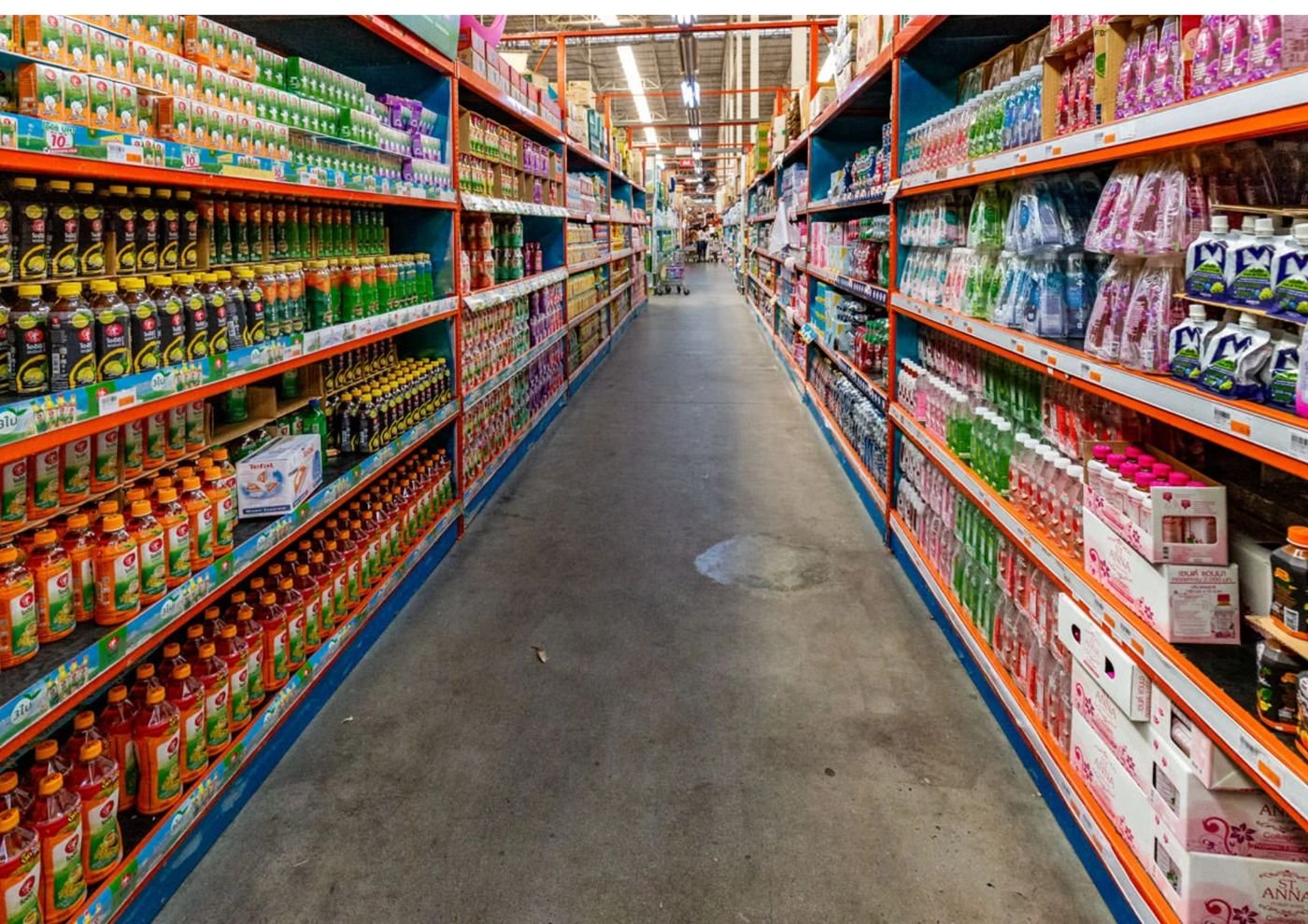 Aisle inside Supercheap supermarket, a 1-minute walk from The Way Patong Hotel