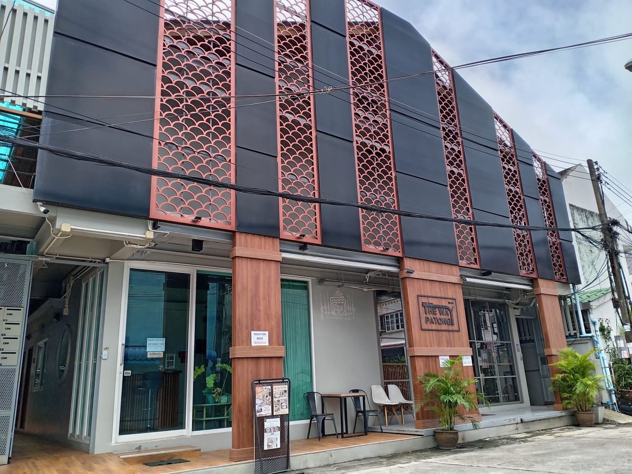 Entrance of The Way Patong Hotel on a quiet side street in Patong, Phuket